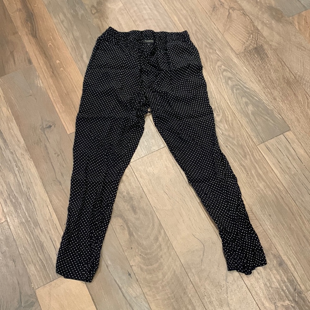 Talbots pants black with polka dots size M